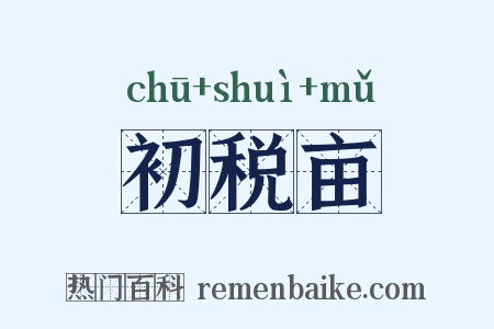 初税亩是什么意思的图片